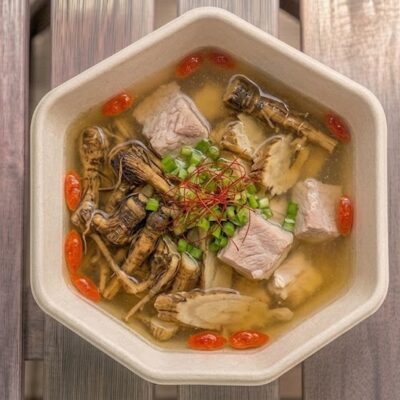 野生地膽頭燉瘦肉